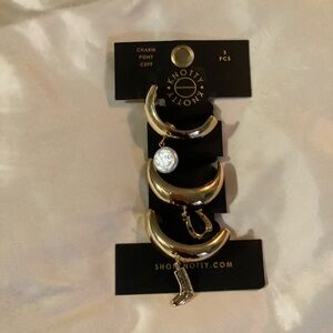 Gold Charm Pony Cuff Set